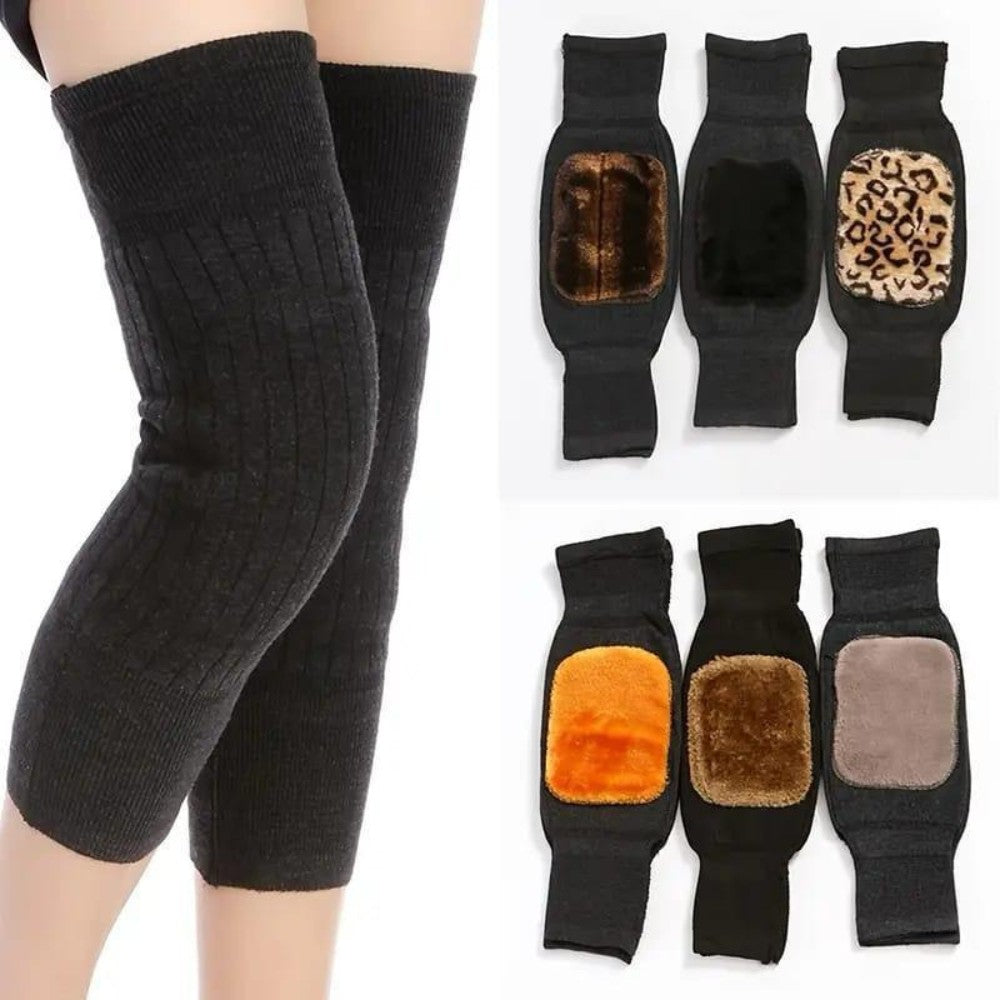 Pair Winter Knee Warmer for Men and Women in Black Color
