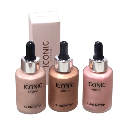 three-set-full-picture showing full Iconic Highlighter 3 pcs Set with packaging