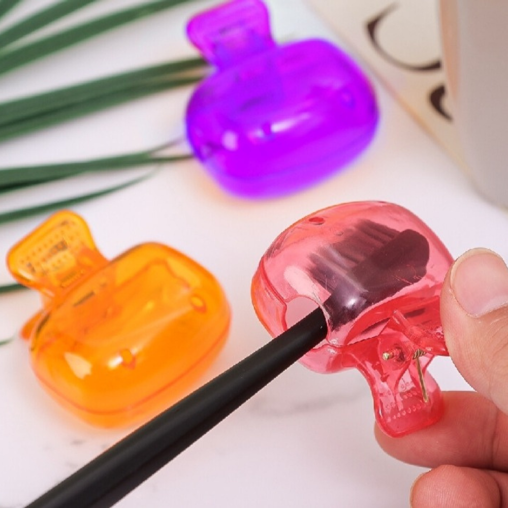 Top view of a single toothbrush head cover showcasing its design
