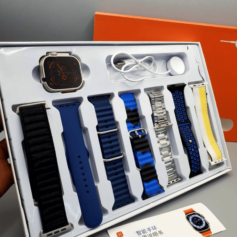 Alternate angle of 7 in 1 smart watch box