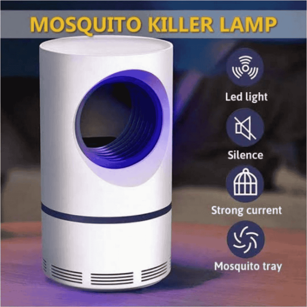 Close-up showcasing labeled features of the mosquito killer lamp
