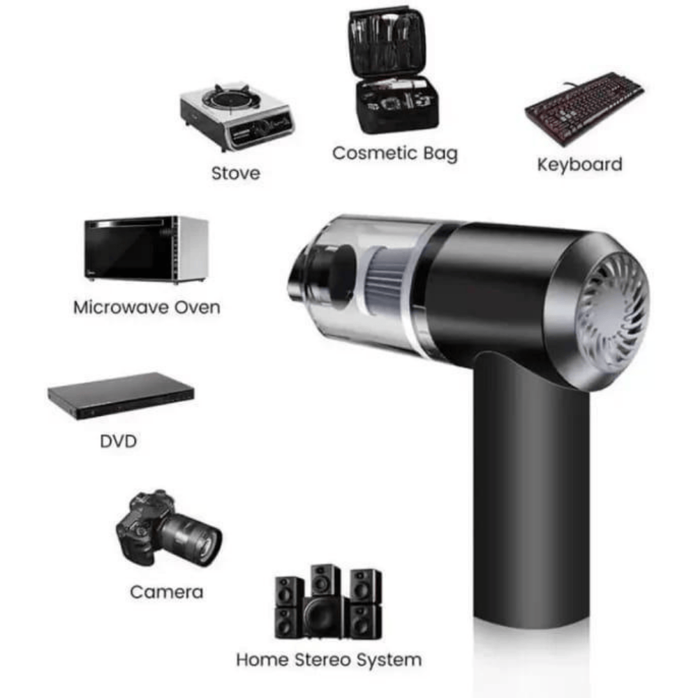 Front view of the 3-in-1 cordless handheld vacuum cleaner