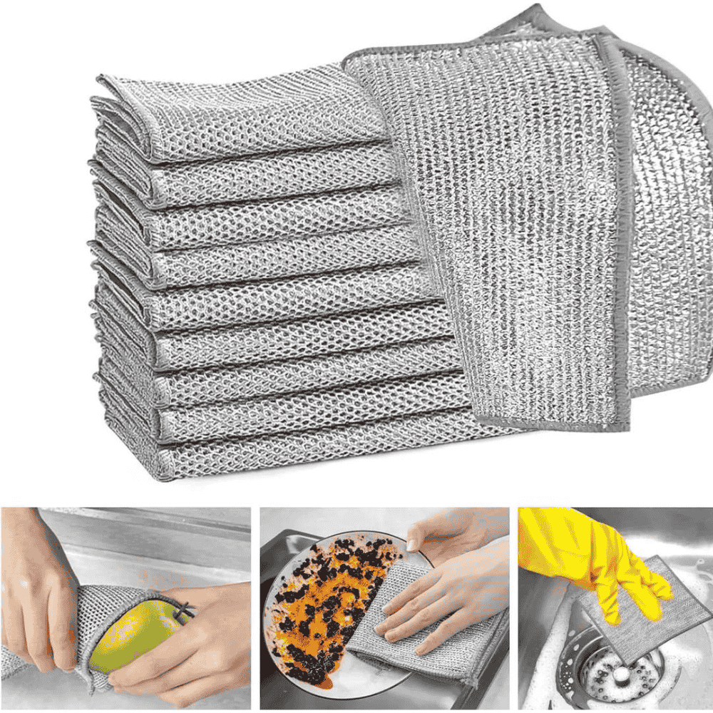 Complete product display with folded cloths