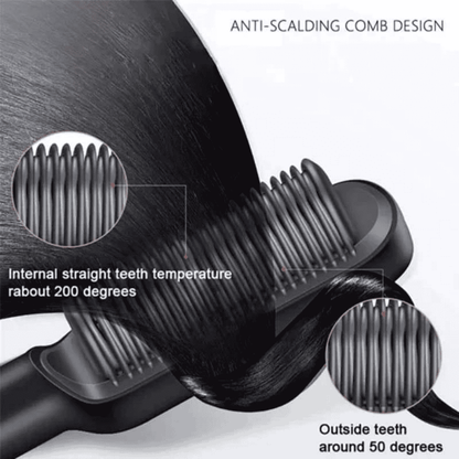 Detailed close-up of the comb's design and bristles