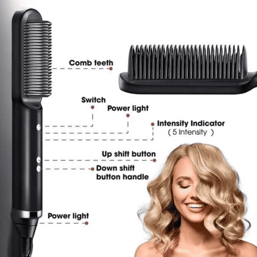 Close-up of the comb design and bristle details