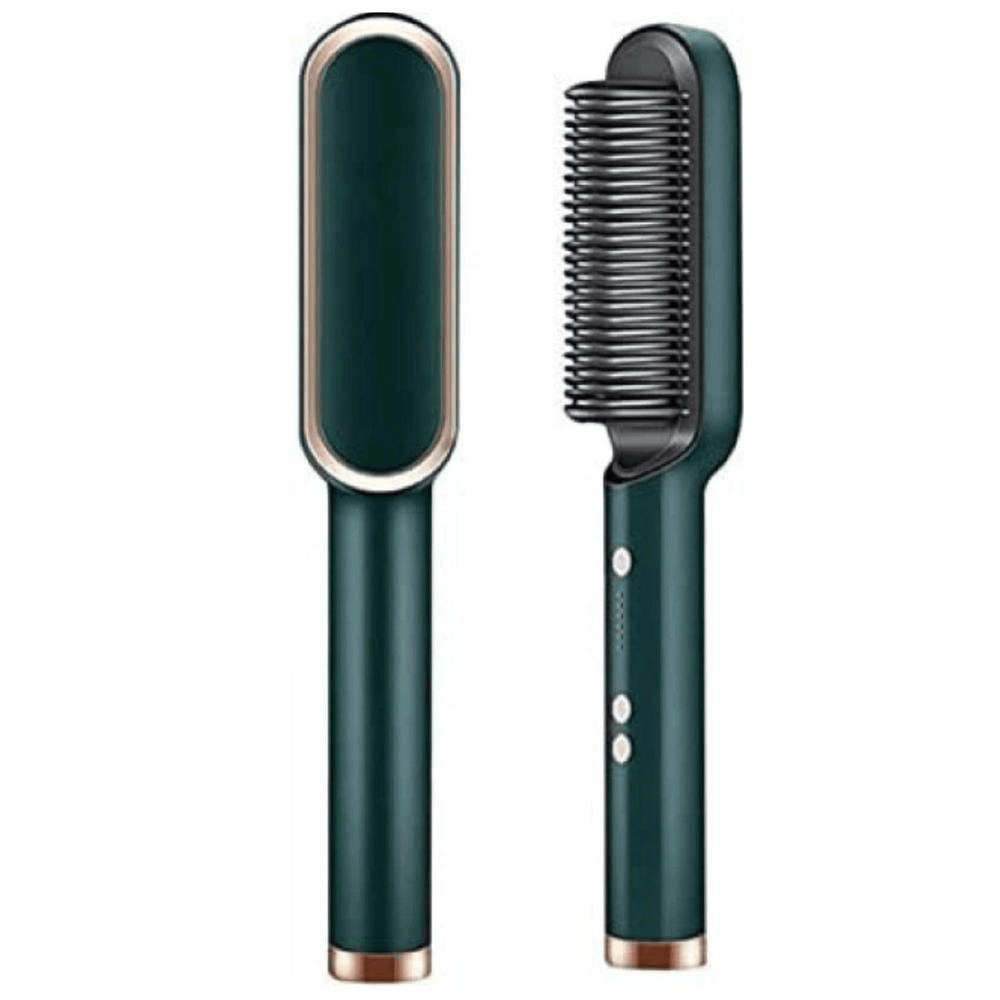 Front view of the green variant of the hair styler