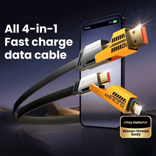 4 in 1 Extreme Fast Charging Data Cable Black – ShopFirst.pk