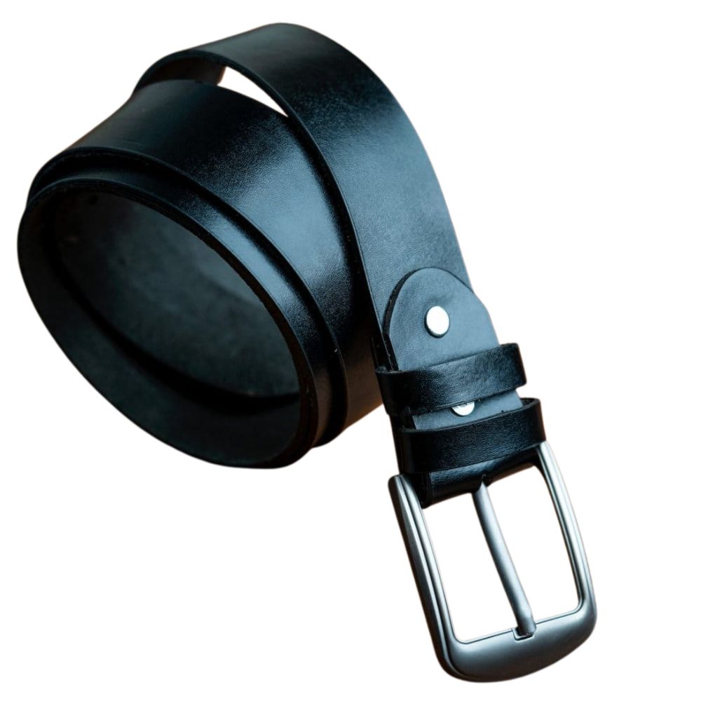 High Quality Black Leather Dress Belt for Men – ShopFirst.pk
