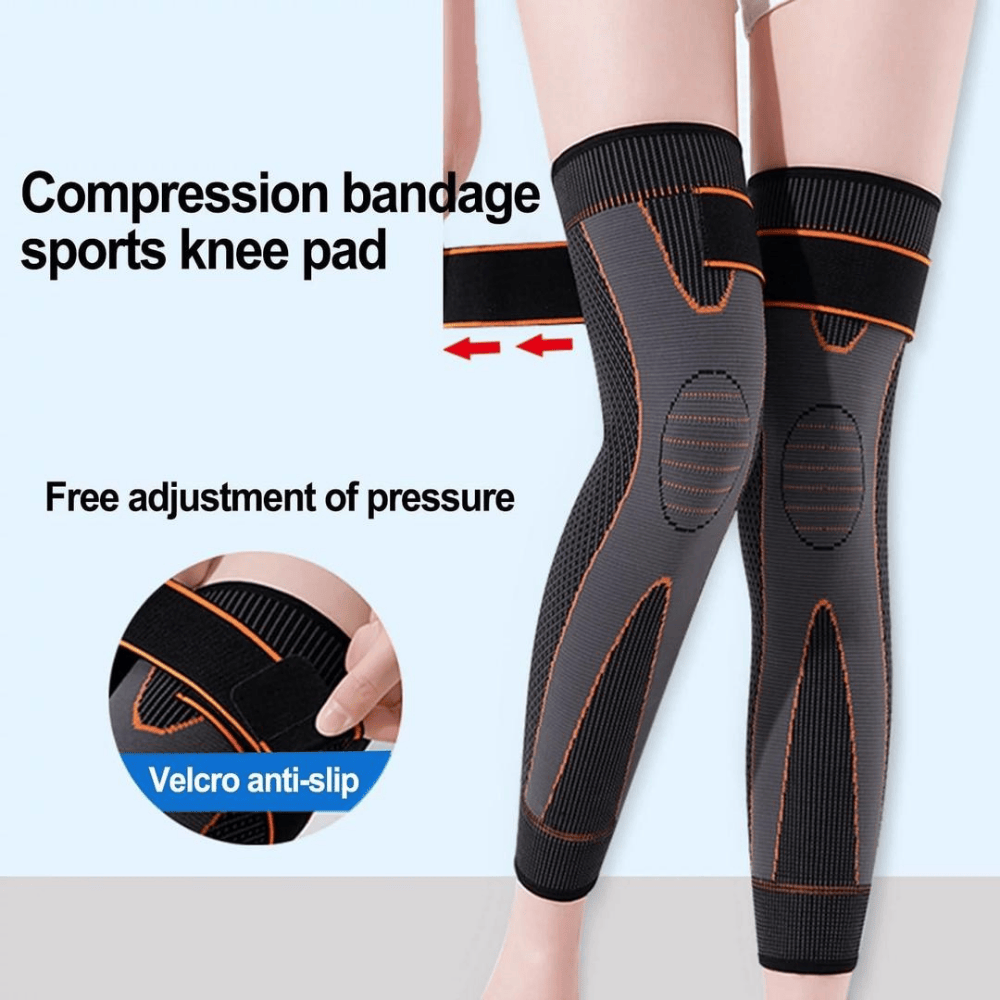 Demonstration of knee brace pressure adjustment for comfort