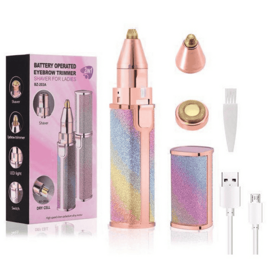 accessories-flawless-2in1-eyebrow-trimmer with included grooming tools