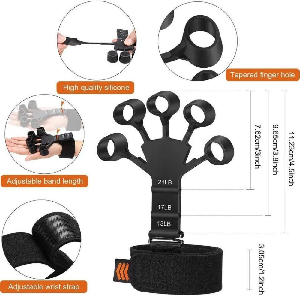 Adjustable Finger Gripper Hand Exerciser Front View