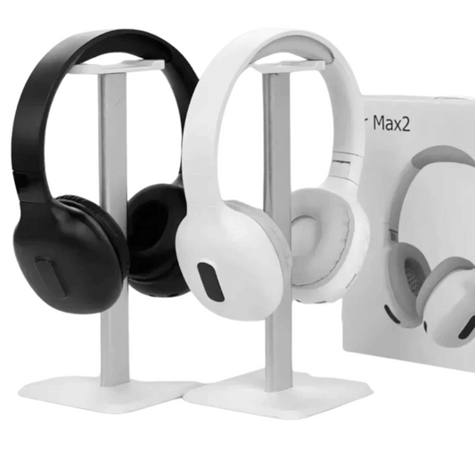 Top view of Air Max 2 wireless headphone in white and black