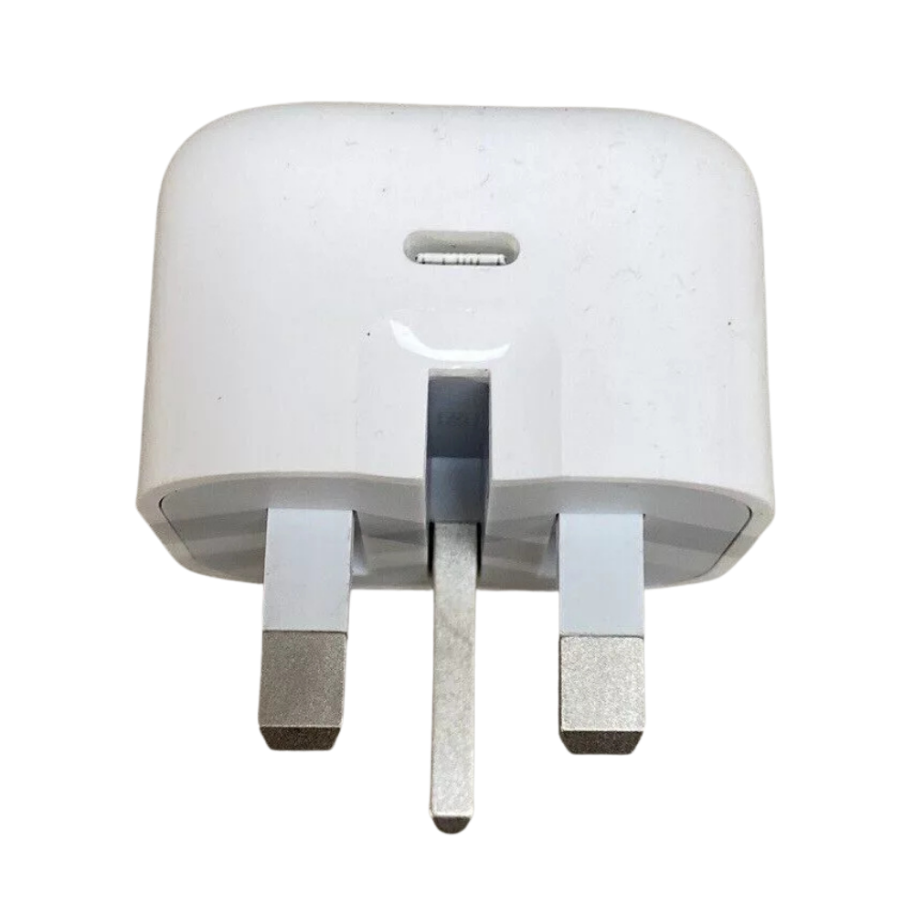 White plug adapter on a white background