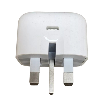 White plug adapter on a white background