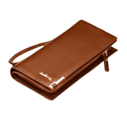 Full view of BAELLERRY long wallet in camel color
