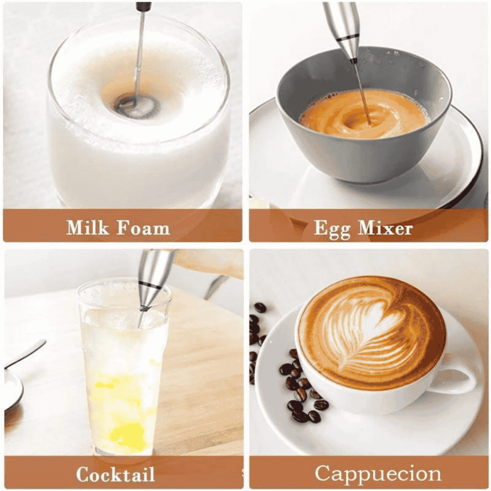 Usage demonstration: frothing milk or whisking eggs