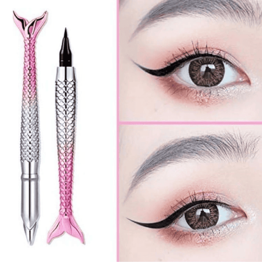 beautiful-eyes showing Fish Linear applied on eyelids with shimmer effect