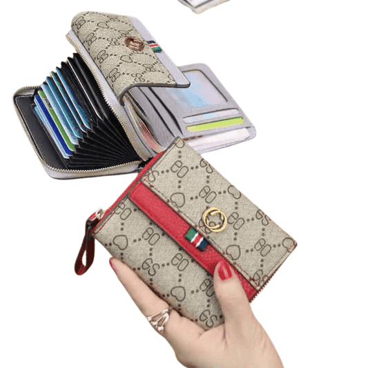 beautiful-look showing elegant ladies wallet design with matching card holder