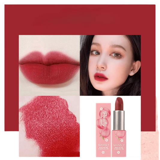 beautiful-result showing applied lipstick with smooth matte finish