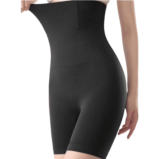 black-front-view displaying the front design of the body shaper in black