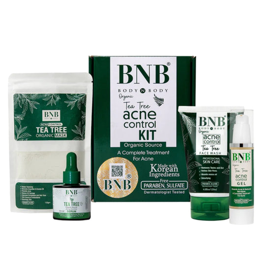 BNB Body & Body Tea Tree Acne Control Kit on a white background