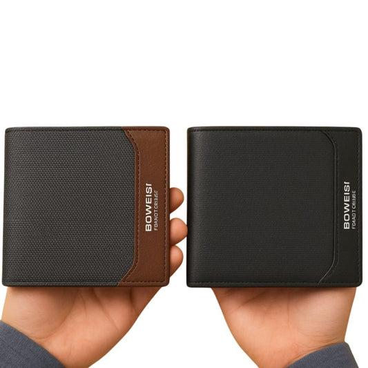 Boweisi Classic Leather Wallet Open View – Spacious Men’s Wallet with Cardholder