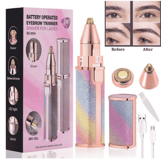 boxpack-flawless-2in1-eyebrow-trimmer showing full packaging