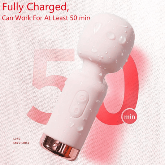 Portable silicon mini massager with charging cable