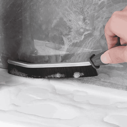 Closeup picture showing bristles of the cleaning brush