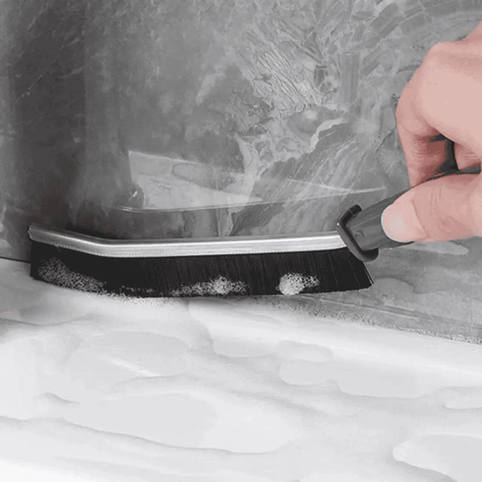 Closeup picture showing bristles of the cleaning brush