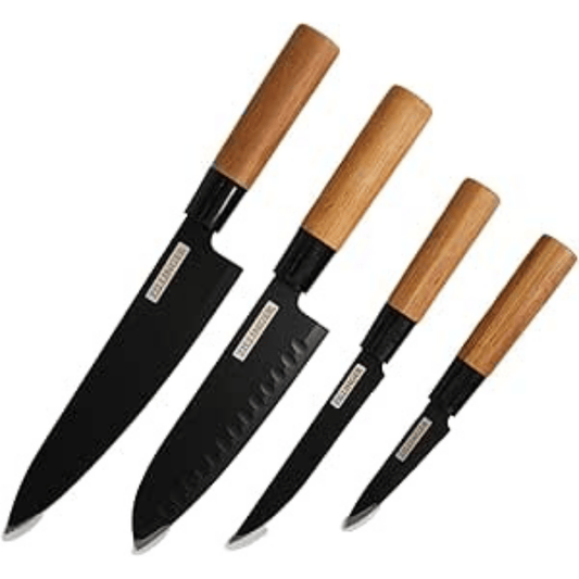 closeup-view showing blade details of the Zilinger Japanese knife set