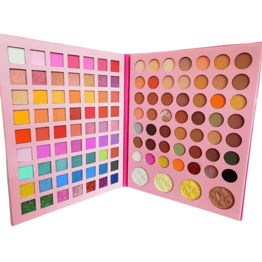 closeup-view of Eye Shadow Palette showing vibrant shades