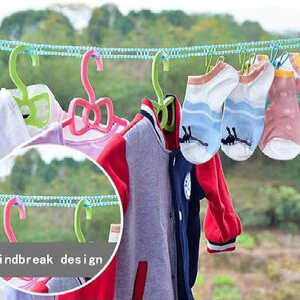 Front view of the 5M windproof non-slip clothesline
