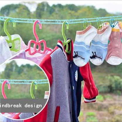 Front view of the 5M windproof non-slip clothesline