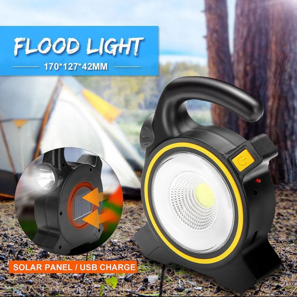 COB Solar & USB Charging Emergency Light JY-819A Front View