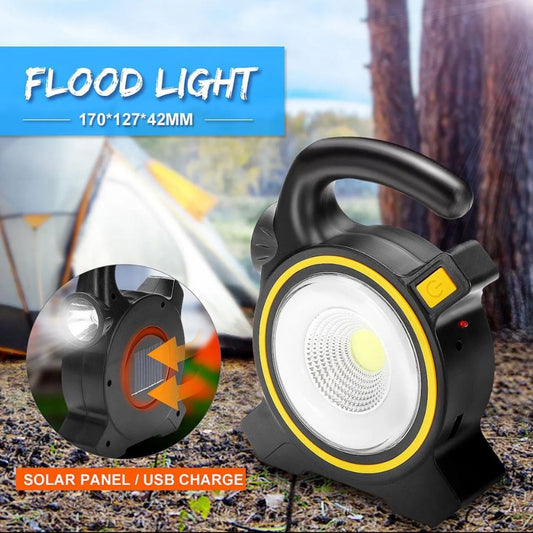 COB Solar & USB Charging Emergency Light JY-819A Front View