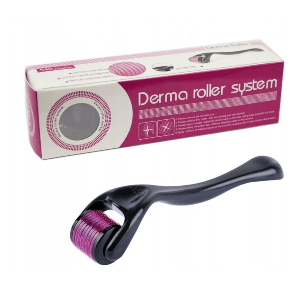 Front-facing image of the derma roller.
