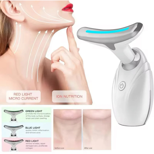 Red light therapy mode of digital face massager