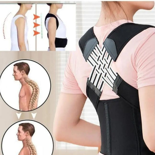 Adjustable Back Posture Corrector Belt Front View for Men & Women