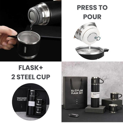 Multiple angles highlighting flask features