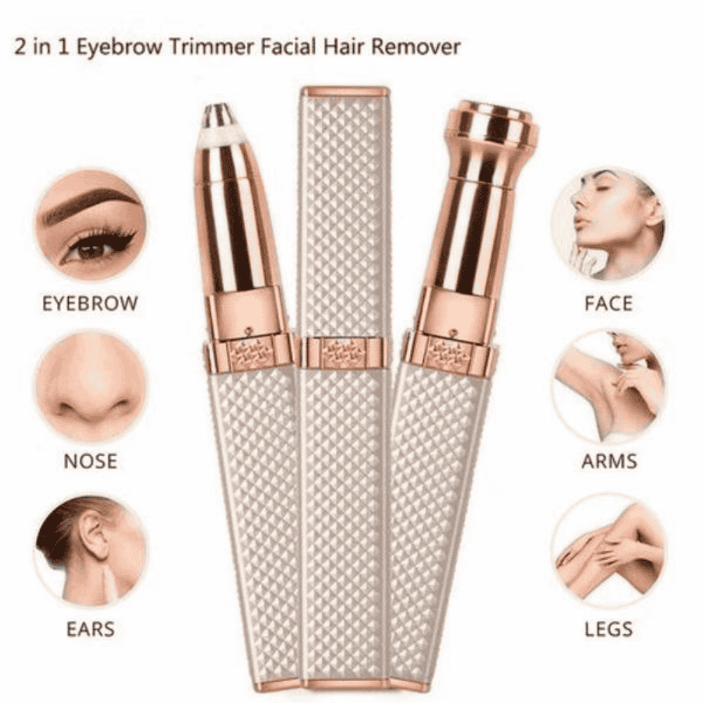 2-in-1 Eyebrow and Facial Hair Remover Device