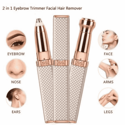 2-in-1 Eyebrow and Facial Hair Remover Device