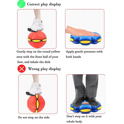 Frisbee Flying Soccer Ball Magic Ball – High Bounce Disc Toy
