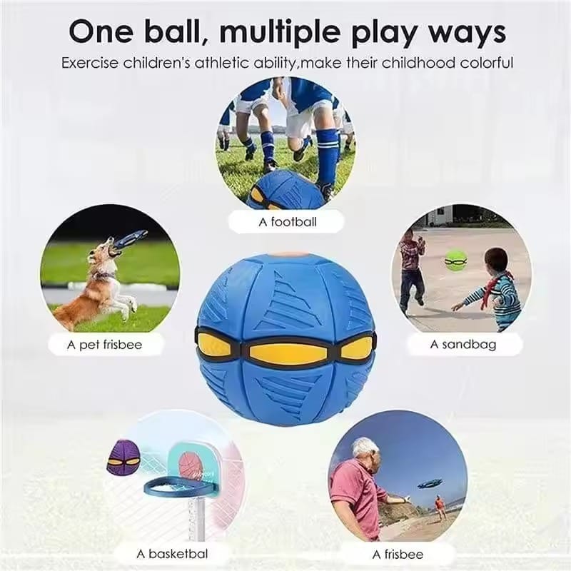 Frisbee Flying Soccer Ball Magic Ball – High Bounce Disc Toy