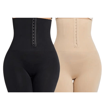 front-look-black-skin-ladies-shaper displaying color options and full body coverage