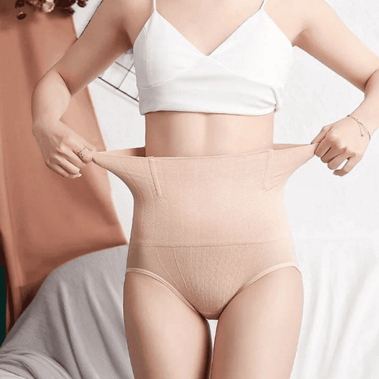 front-look-skin-color showing fit and seamless design of panty shaper