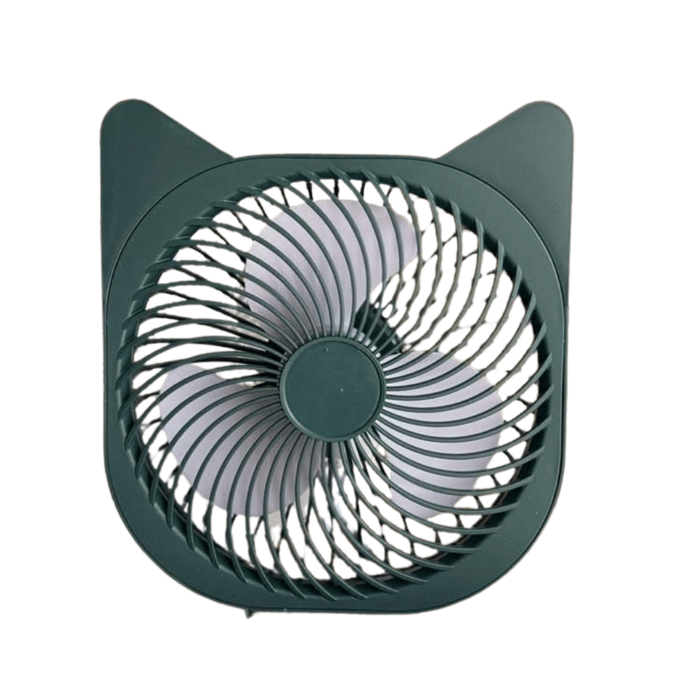 front-look highlighting the cute and compact design of the USB-powered fan