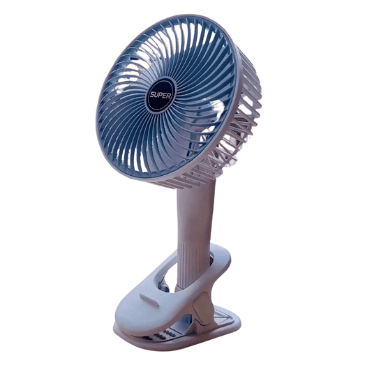 front-picture displaying the sleek and compact design of the portable fan