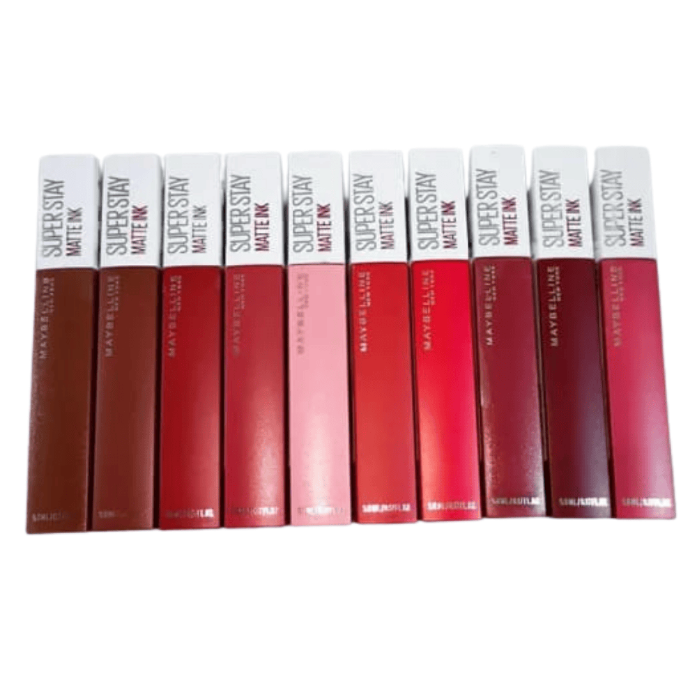 front-picture of Maybelline Lipgloss 12 pcs Set box from front angle