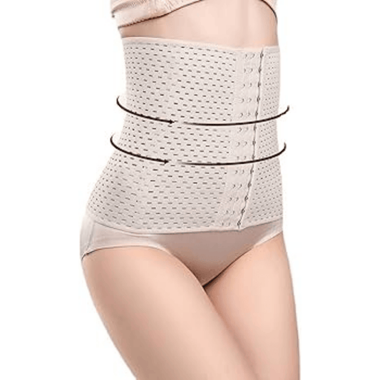 full-view of complete M+ belly shaper showing coverage and fit